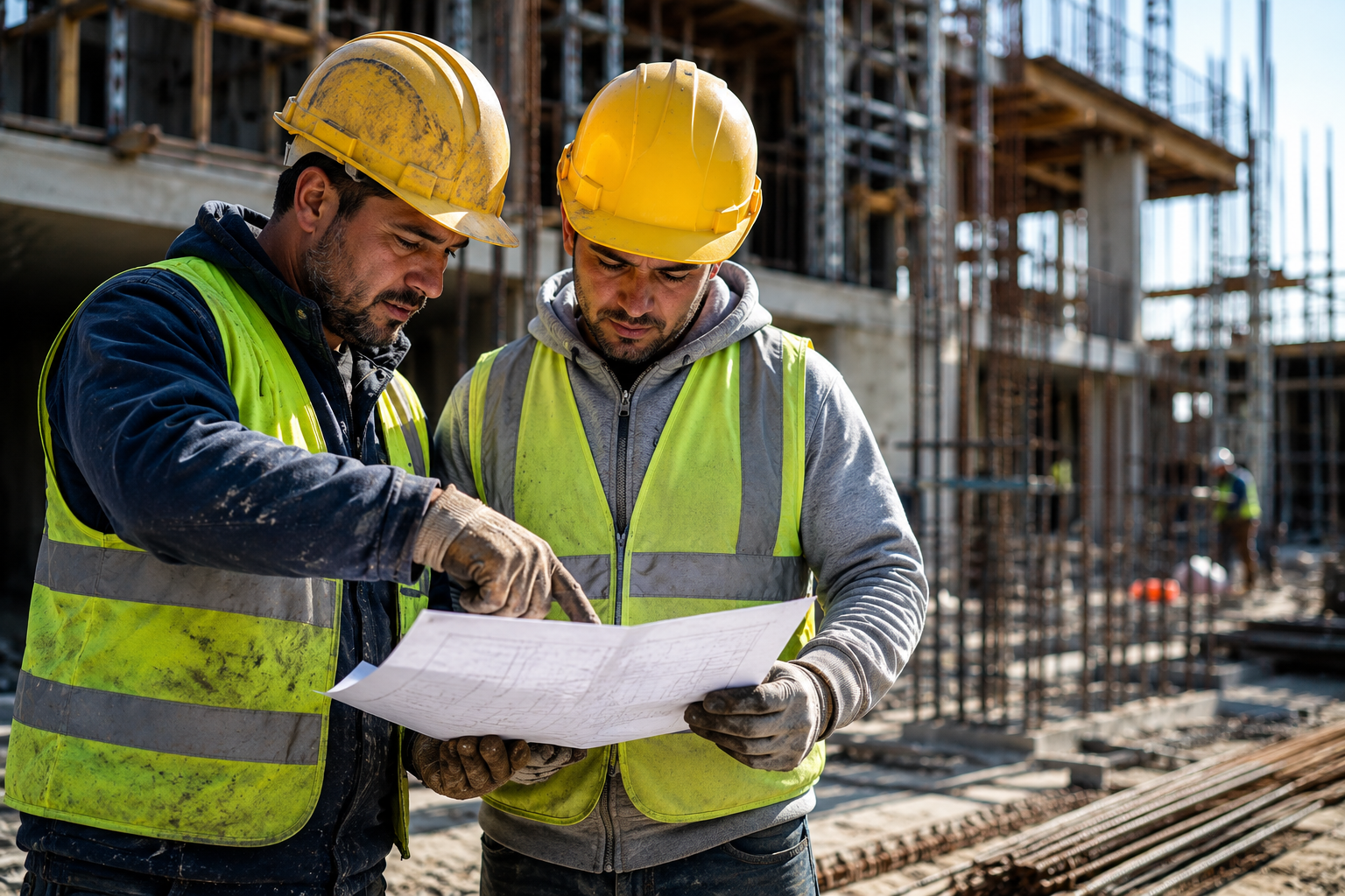 Obreros en construcción
