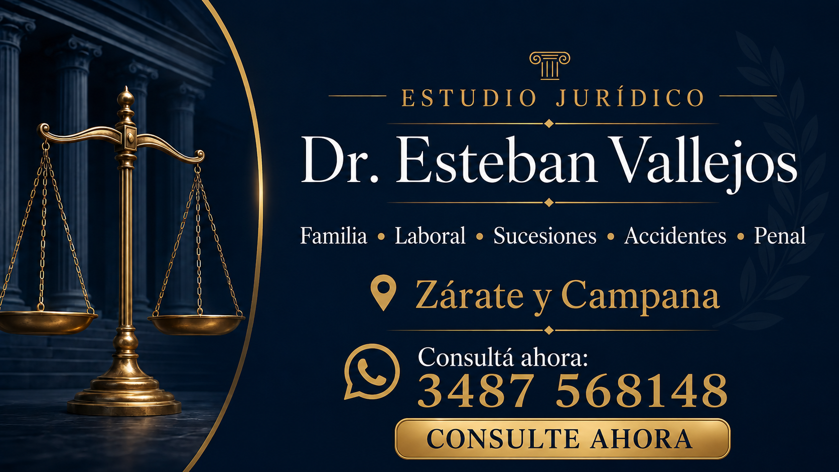 Estudio Jurídico Dr. Esteban Vallejos. Consultá ahora al 3487 568148