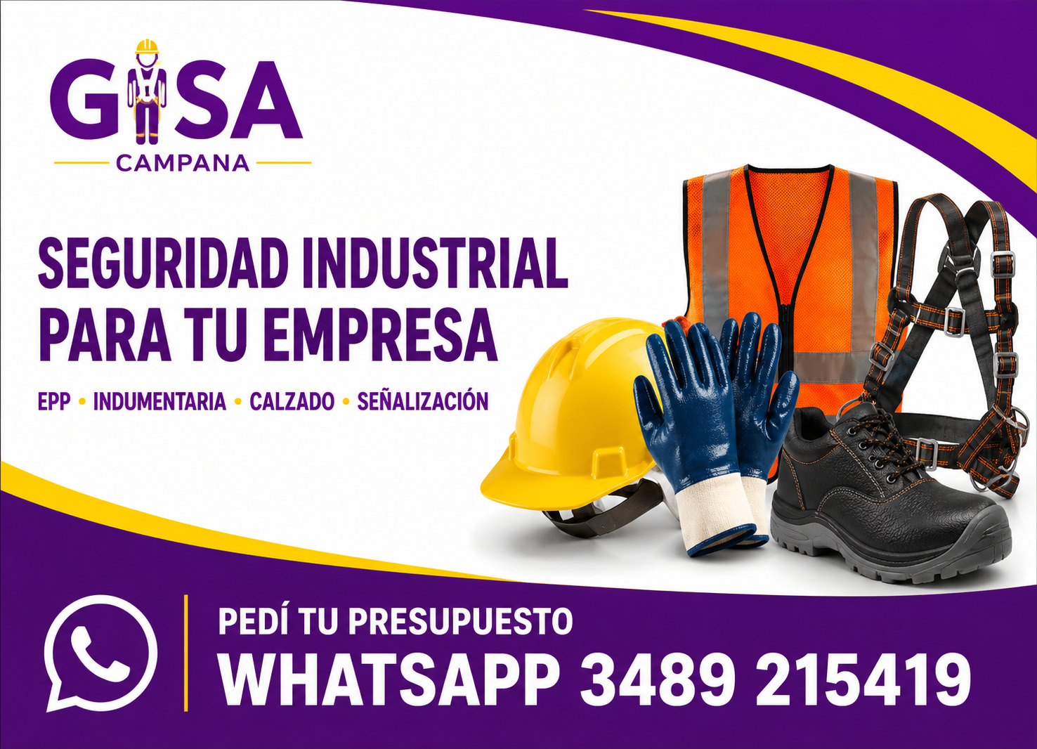 GISA Campana: elementos de seguridad industrial e indumentaria